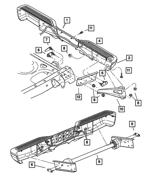 Rear Bumper and Fascia for 2003 Dodge Dakota #0