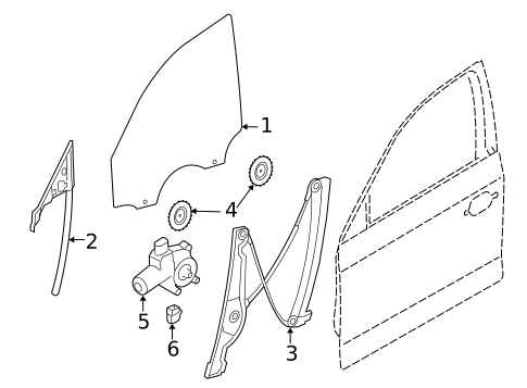 Glass - Front Door for 2016 BMW 428i xDrive Gran Coupe #0