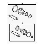 442706550 - Front Drive Axle: Boot Kit for Toyota: Avalon, Camry, Highlander, Venza Image