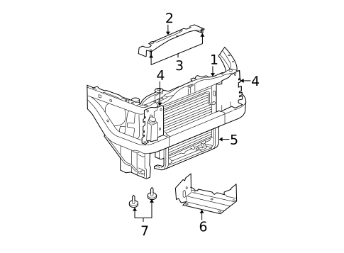 Radiator Support for 2005 Dodge Dakota #0