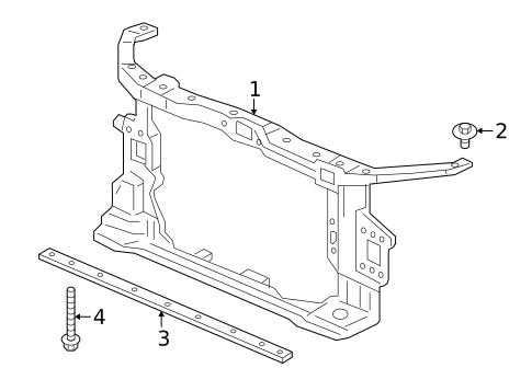 Radiator Support for 2019 Honda Civic #0