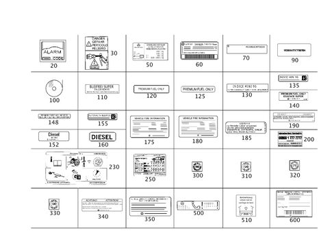 Type Plate, Guide Signs for 2000 Mercedes-Benz C230 #0