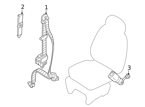 Seat Belt for 2007 Hyundai Entourage #0