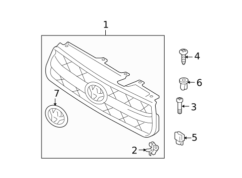 Grille & Components for 2004 Toyota RAV4 #0