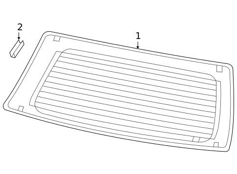Glass - Lift Gate for 2008 Chrysler Aspen #0