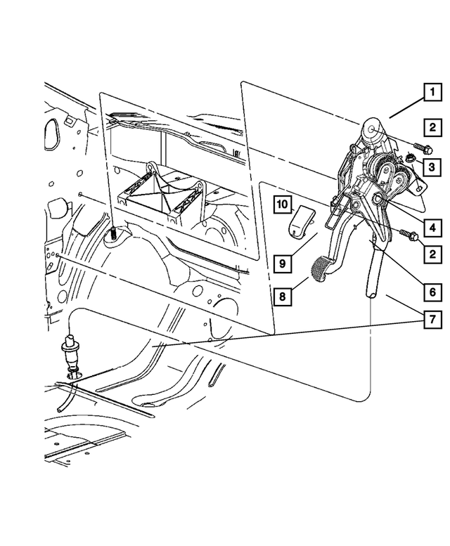 « 6502524 – Parking Brake : Hexagonal De Blocage Ecrou, Maître-cylindre, Montage pour Mopar Image »