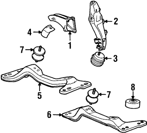 Engine & Trans Mounting for 1998 BMW 318ti #0