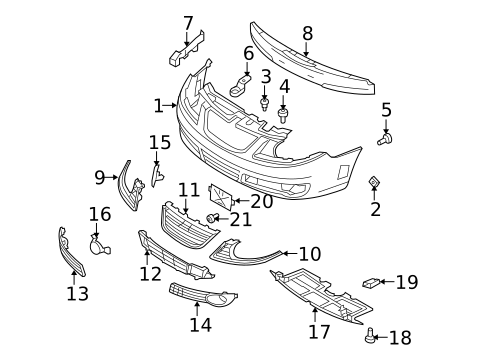Bumper & Components - Front for 2007 Saab 9-5 #0