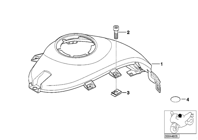 46632328028 - : Covering Fuel Tank, Primed for BMW-Motorrad Image