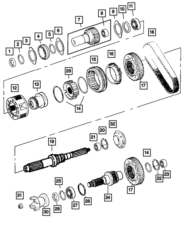 5103489AA - Transfer Case Model 271 [DH1]: Output Shaft Bearing for Mopar Image image