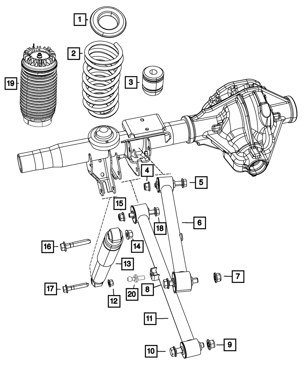 Rear Coil Spring, Right Rear - Mopar (68307040AA)