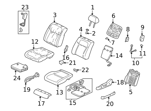 Front Seat Components for 1999 Acura TL #0