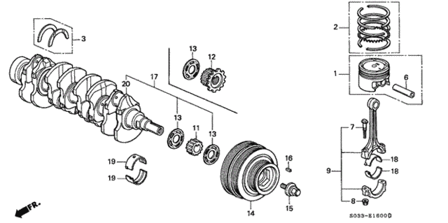 Crankshaft - Piston for 1997 Honda Civic #0