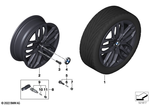 36116898046 - : Disc Wheel Light Alloy Gunmetal Gray for BMW Image