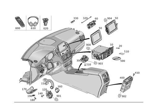 Radio, Operating and Display System for 2015 Mercedes-Benz ML250 #0