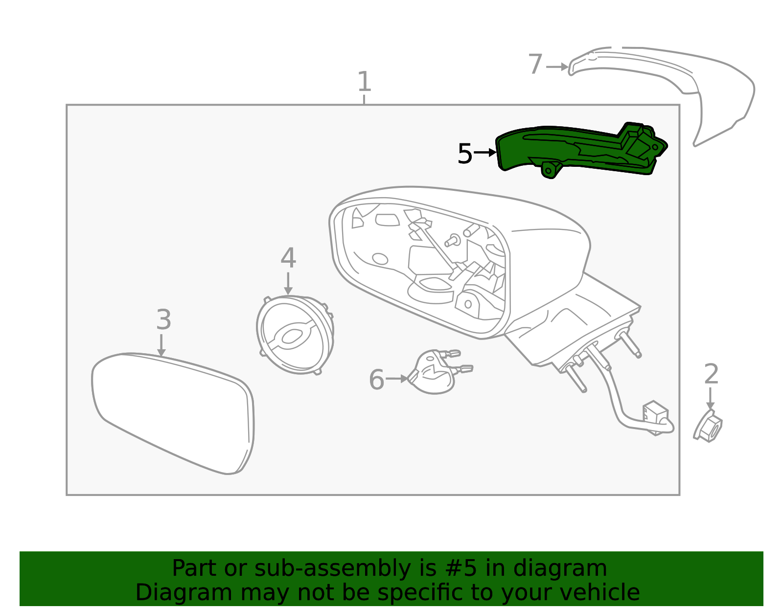 2013-2015 Ford Fusion Left Driver Side View Mirror Turn Signal Lamp ...