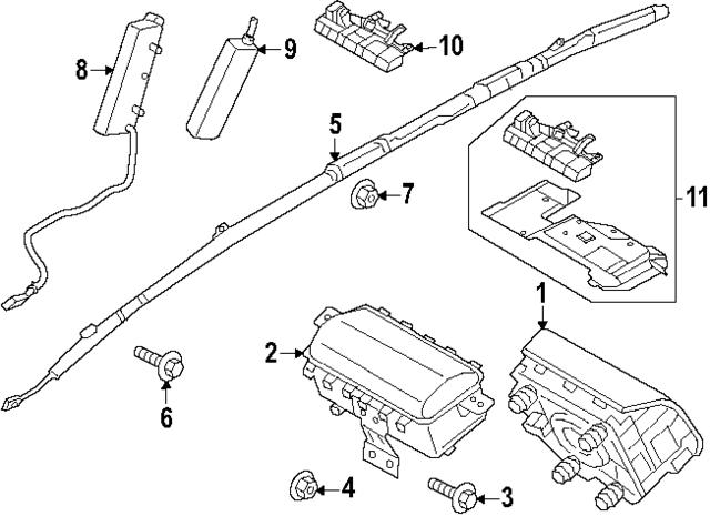 80630T1000 - : Rear Seat Air Bag for Hyundai Image