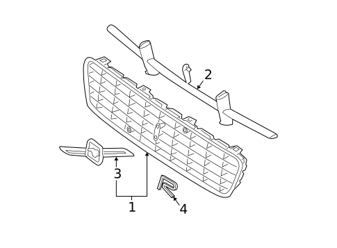 Grille & Components for 2004 Volvo S60 #0
