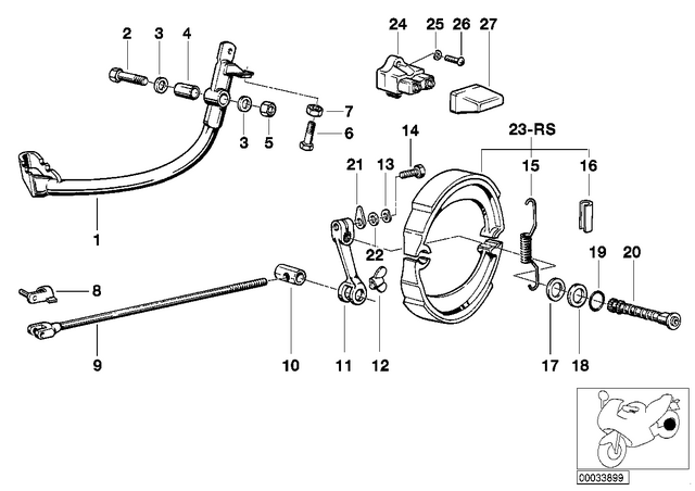 7119904533 - Brakes: Hex Bolt - M8X50 for BMW-Motorrad Image