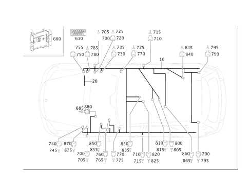Frame Floor Unit Main Cable Harness for 2009 Mercedes-Benz GL550 #0