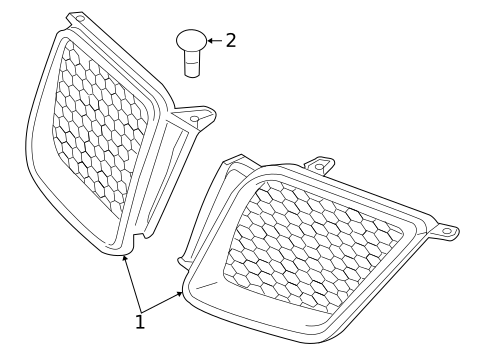 Grille & Components for 2009 Pontiac Vibe #0