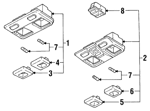 Overhead Console for 1994 Subaru Legacy #0