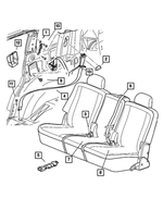 5JA521J3AC - Restraints: Rear Inner Seat Belt for Mopar Image image