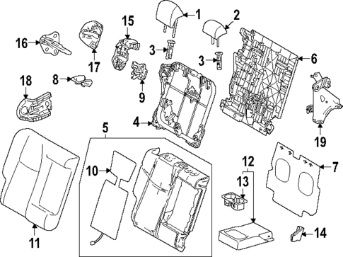 Rear Seat Components for 2025 Lexus RZ450e #0
