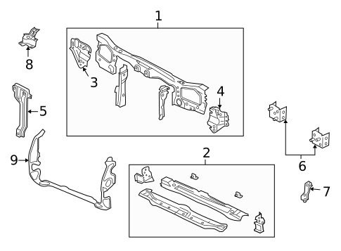 Radiator Support for 2004 Ford Escape #0
