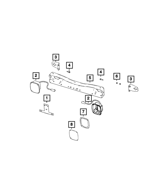 « 3738921 – Electrical : Plaque Minéralogique Support pour Mopar Image »