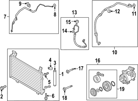 Condenser, Compressor & Lines for 2020 Mazda CX-5 #0
