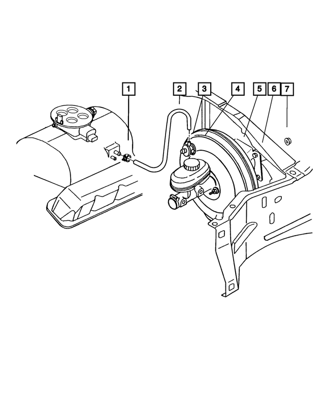 4883813AA - Service Brakes: Brake Booster Check Valve Grommet for Mopar Image
