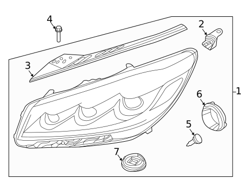 Headlamp Components for 2019 Kia Sorento #1