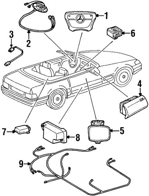 Horn for 1993 Mercedes-Benz 600SL #2