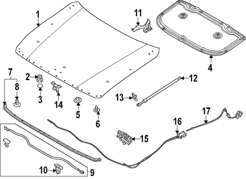 Hood & Components for 2024 Mazda CX-90 #0