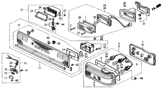 Taillight ('90-'91) for 1991 Honda Civic #0