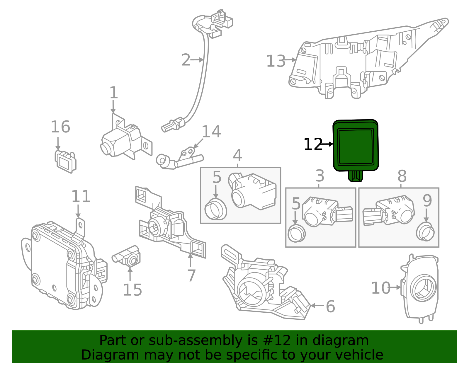 2025 Lexus Radar Sensor 882B1-0E012 | OEM Parts Online