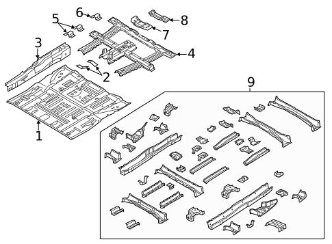 Floor & Rails for 2016 Kia Sedona #0