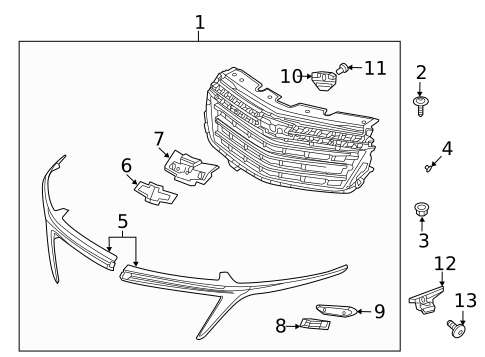 Grille & Components for 2022 Chevrolet Equinox #0