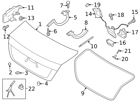 Trunk for 2020 Kia K900 #0
