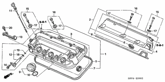 Cylinder Head Cover ('06-) (2WD) for 2007 Honda Pilot #0