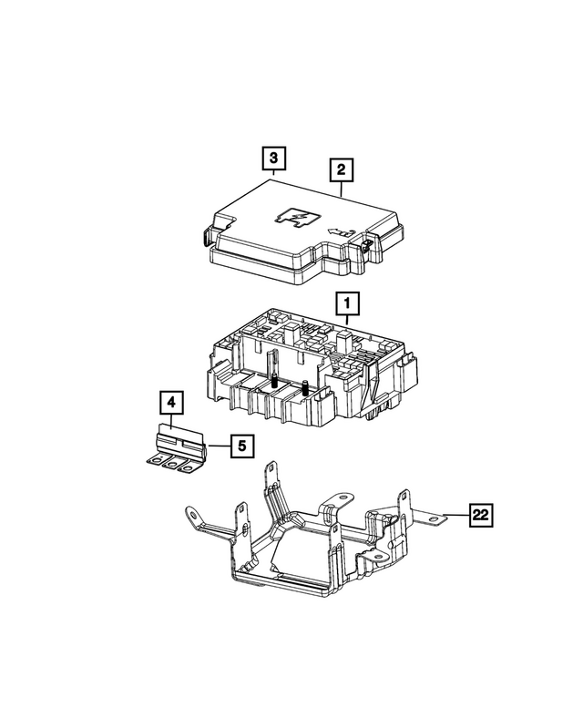 68503700AB - Electrical: Power Distribution Center Cover for Mopar Image