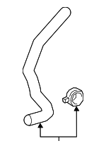 16571F2110 - Cooling System: Lower Hose for Toyota: Corolla, Corolla Cross Image