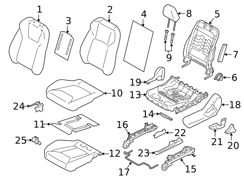 Driver Seat Components for 2021 Subaru Crosstrek #0