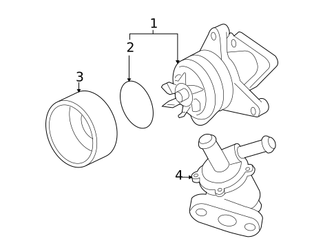 Water Pump for 2008 Mazda Tribute #0