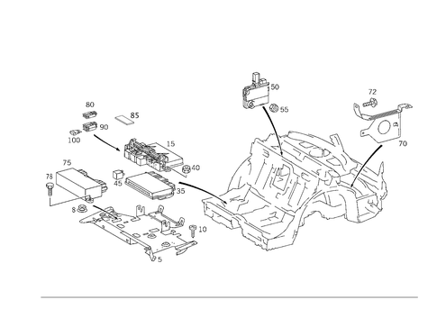 Control Units and Rear Fuse Box for 2005 Mercedes-Benz CL 500 #0