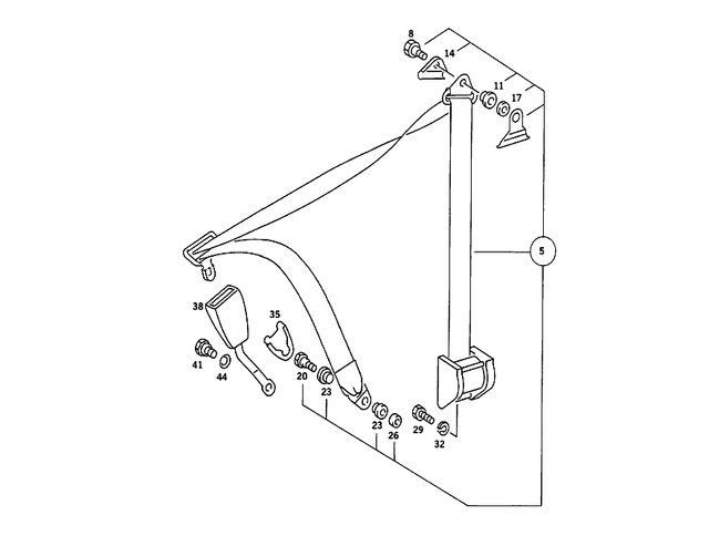 2018604885 - Seat Accessories: Seat Belt for Mercedes-Benz: 190, 190D, 190E Image image