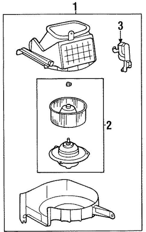 Blower Motor & Fan for 1996 Lexus LX450 #0