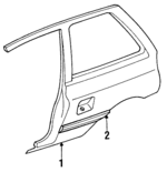 E8BZ6127840A - Body: Quarter Panel for Ford: Festiva Image