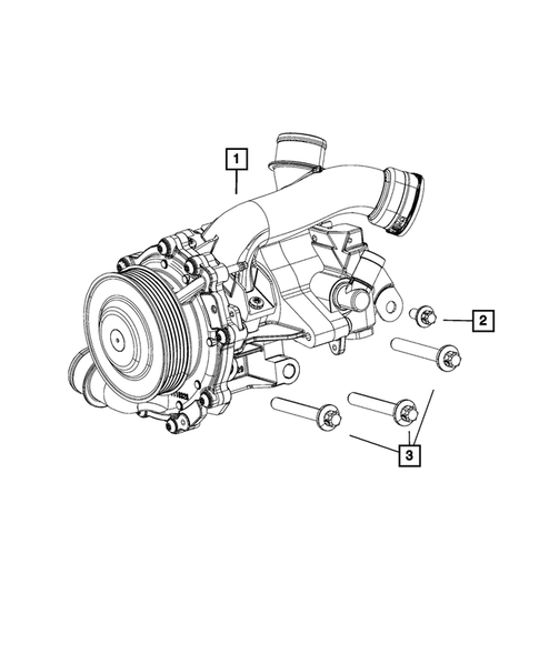 Water Pump and Related Parts for 2011 Dodge Caliber #2